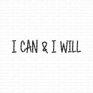 I can & I will