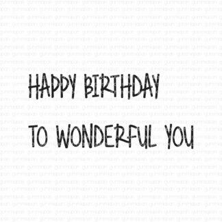 Happy Birthday to wonderful you