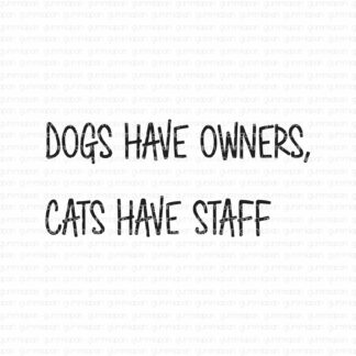 Dogs have owners, cats have staff