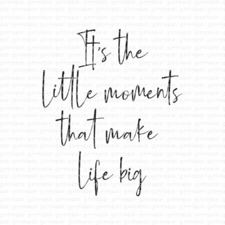 It's the little moments that make life big