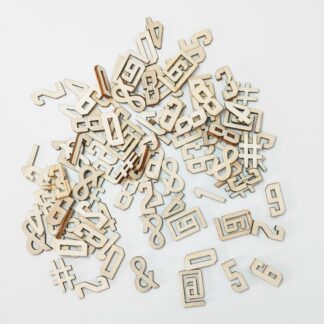 Träsiffror och symboler