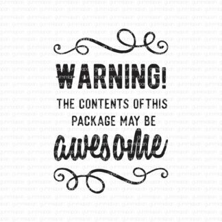 WARNING! The contents of this package may be awesome