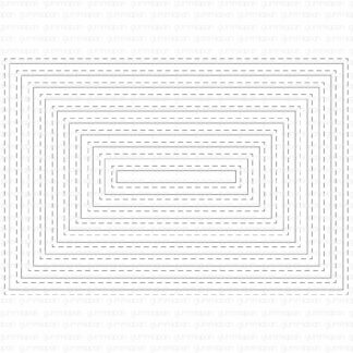 Rectangle Nesting Dies With Outside Stitches