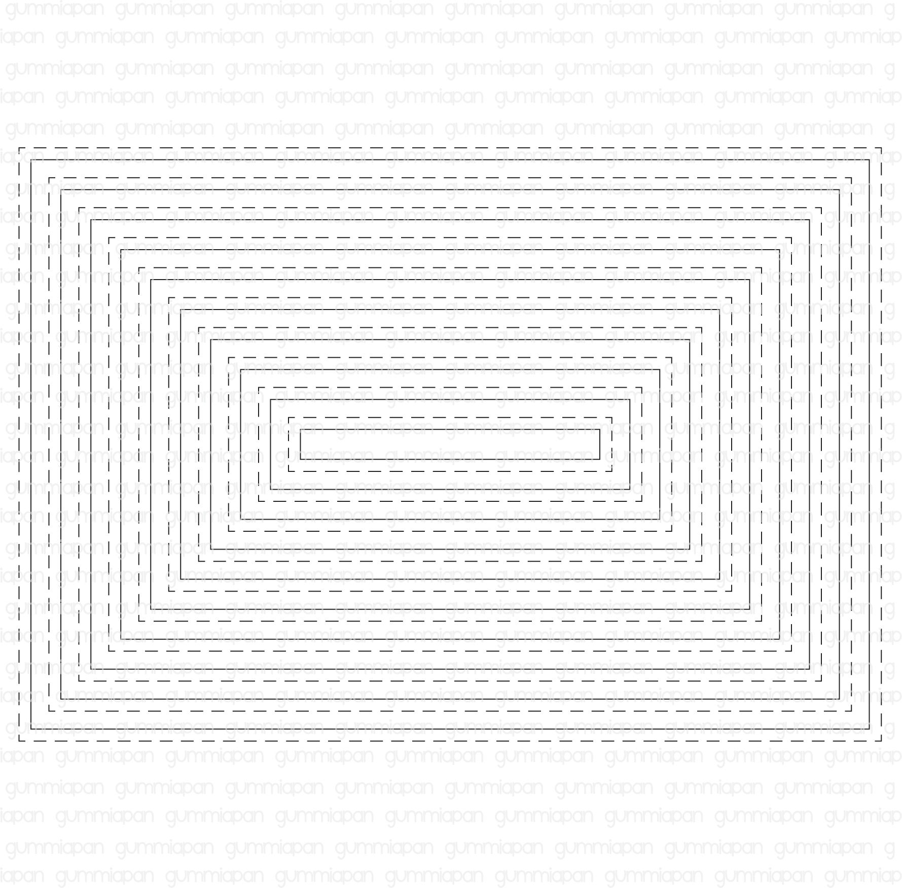 Rectangle Nesting Dies With Outside Stitches