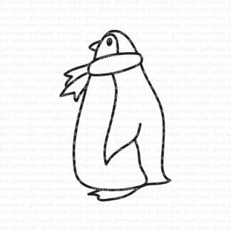 Penguin with a scarf