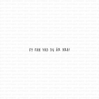 Fy fan vad du är bra!