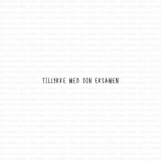 Tillykke med din eksamen