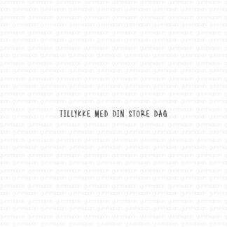 Tillykke med din store dag