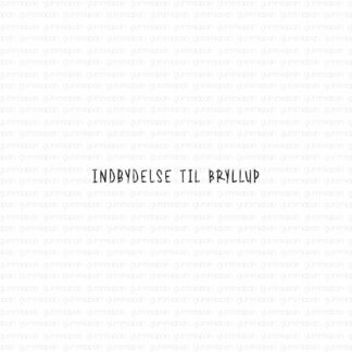 Indbydelse til bryllup