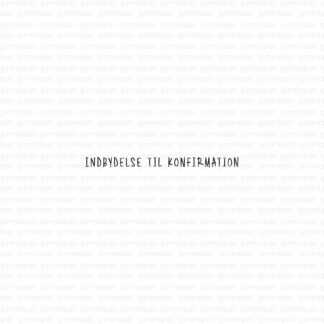 Indbydelse til konfirmation
