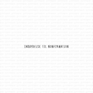 Indbydelse til nonfirmation