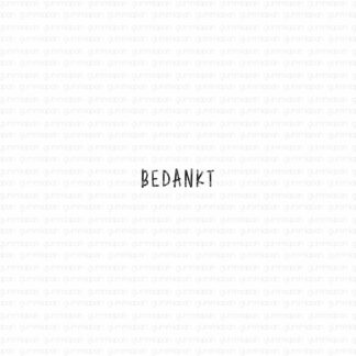 Bedankt