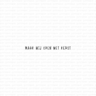 Maak Mij Open Met Kerst