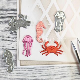 Krabba, sjöhäst och manet