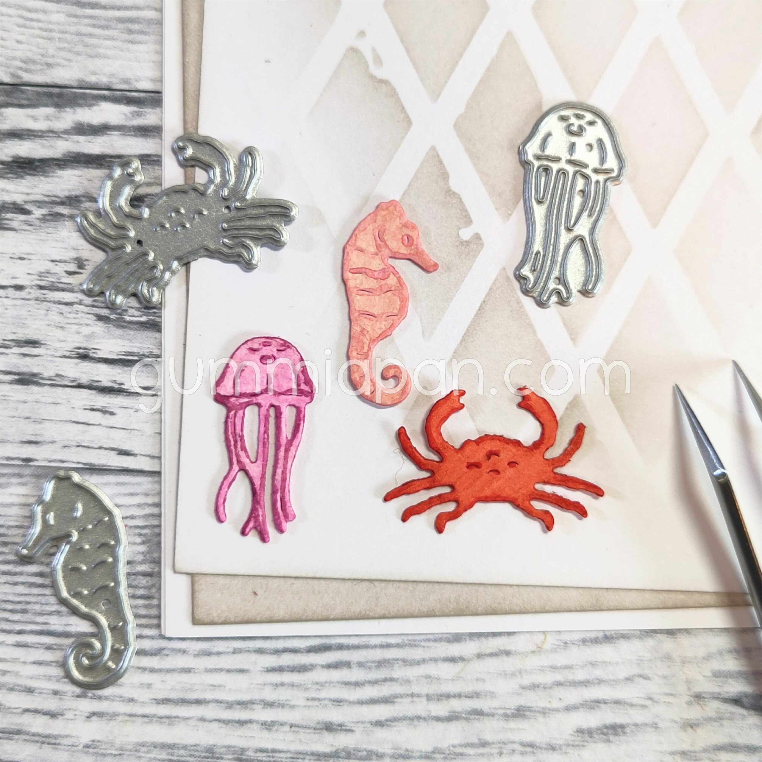 Krabba, sjöhäst och manet