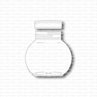 Small glass bottle with lid