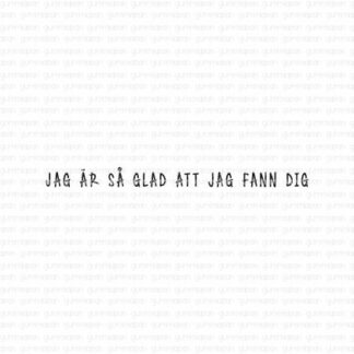Jag är så glad att jag fann dig