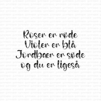Roser er røde Violer er blå...