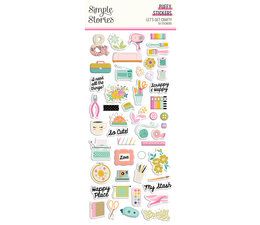 Simple Stories Let's Get Crafty Puffy Stickers