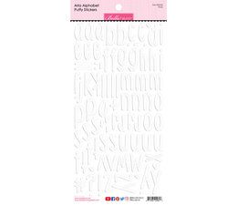 Bella BLVD White Aria Alpha Puffy Stickers