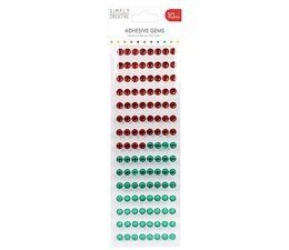 Adhesive Gems 10mm Red And Green