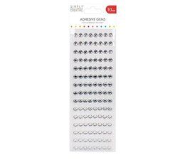 Adhesive Gems 10mm Silver