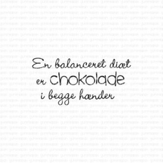 En balanceret diæt er chokolade i begge hænder