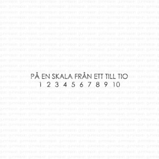 På en skala från ett till tio