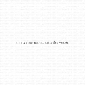 Ett steg i taget blir till slut en lång promenad