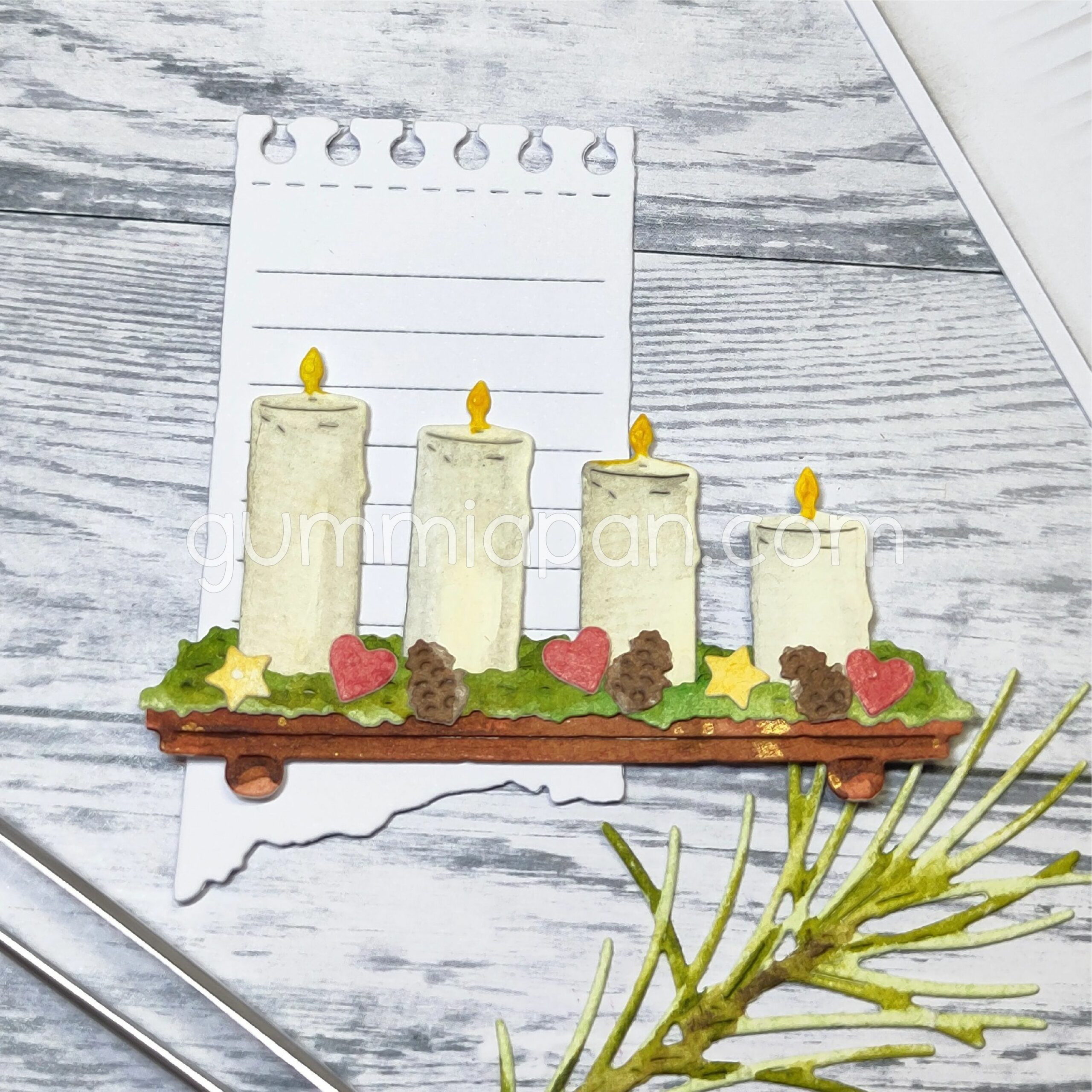 Candle Holder with Moss