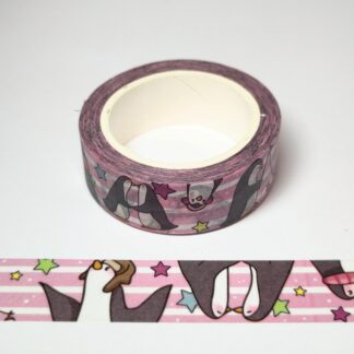 Gummiapan Washitape- Pingviner