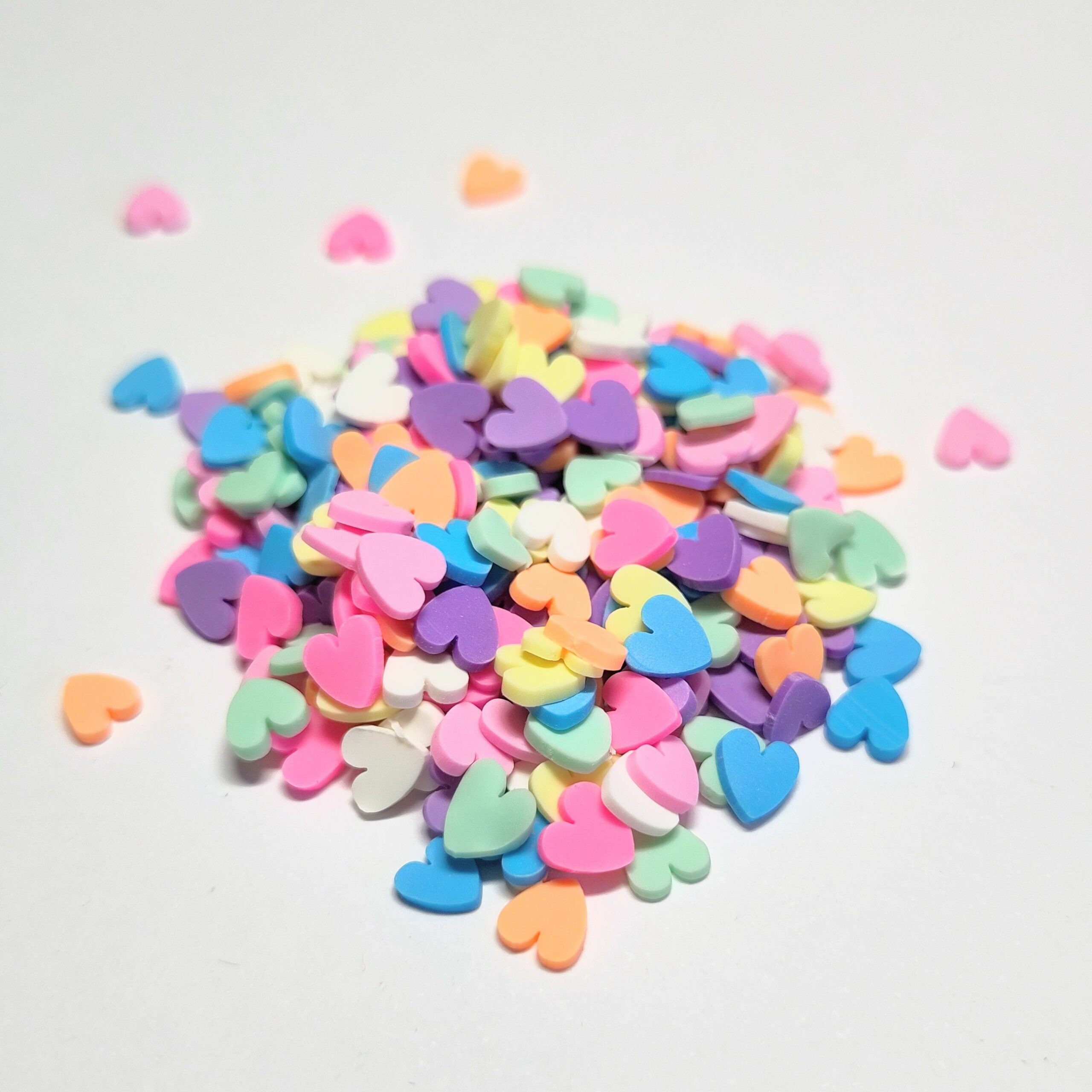 Mini Clay Charms, Blandade Hjärtan