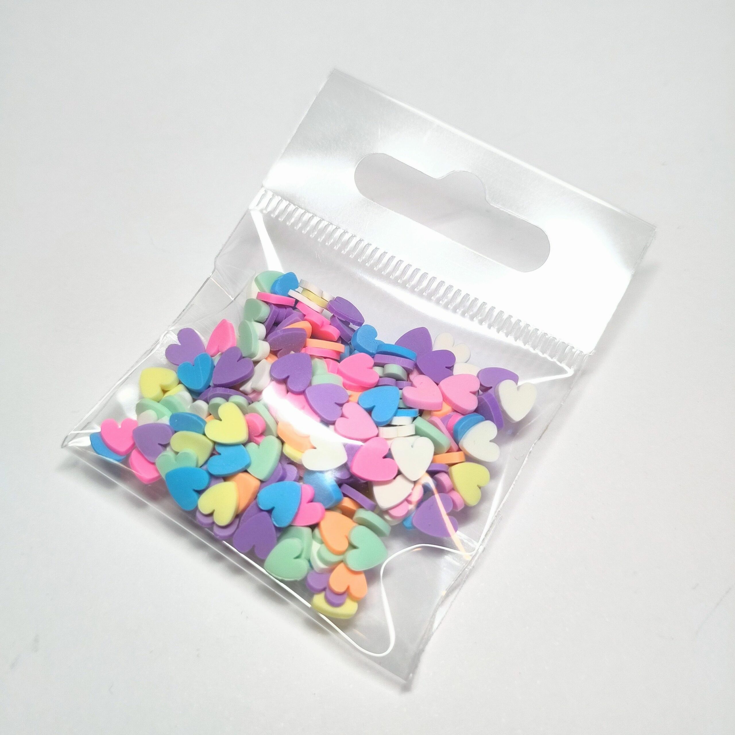 Mini Clay Charms, Blandade Hjärtan - Bild 2