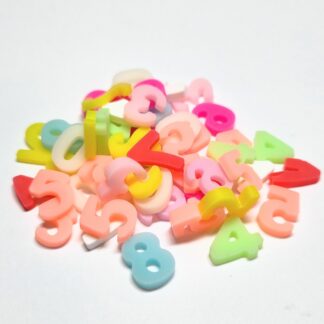 Mini Clay Charms, Numbers