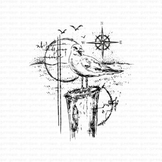 Background with Seagull