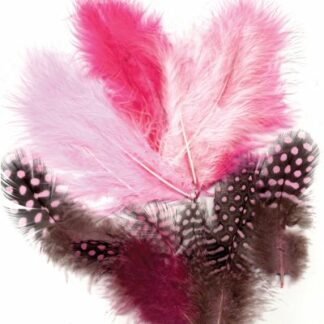 Pink Mix of Feathers