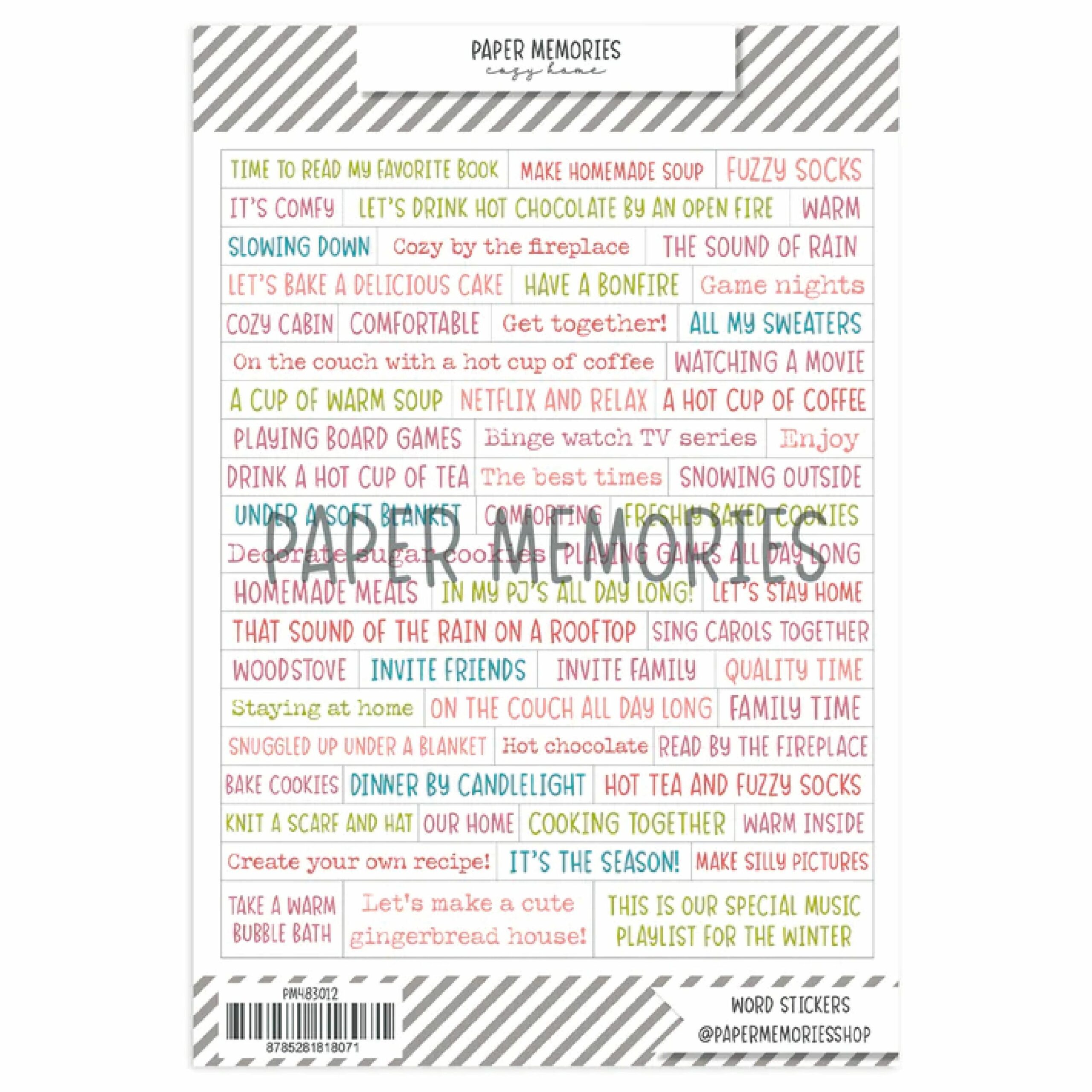 Word Stickers: Cozy Home