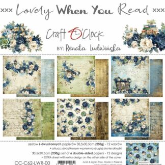 Craft O' Clock, 12x12" Paper Set: Lovely When You Read