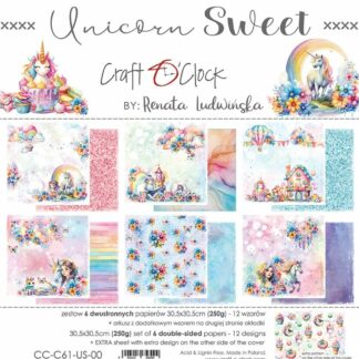 Craft O' Clock, 12x12" Paper Set: Unicorn Sweet