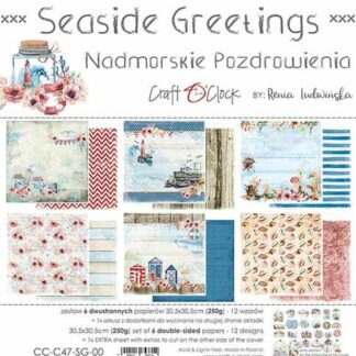 Craft O' Clock, 12x12" Paper Set: Seaside Greetings
