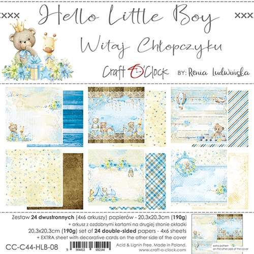 Craft O' Clock, 8x8" Paper Set: Hello Little Boy