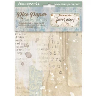 Secret Diary, Rice Paper Backgrounds, A6