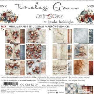 Craft O' Clock, 8x8 Paper Set: Timeless Grace