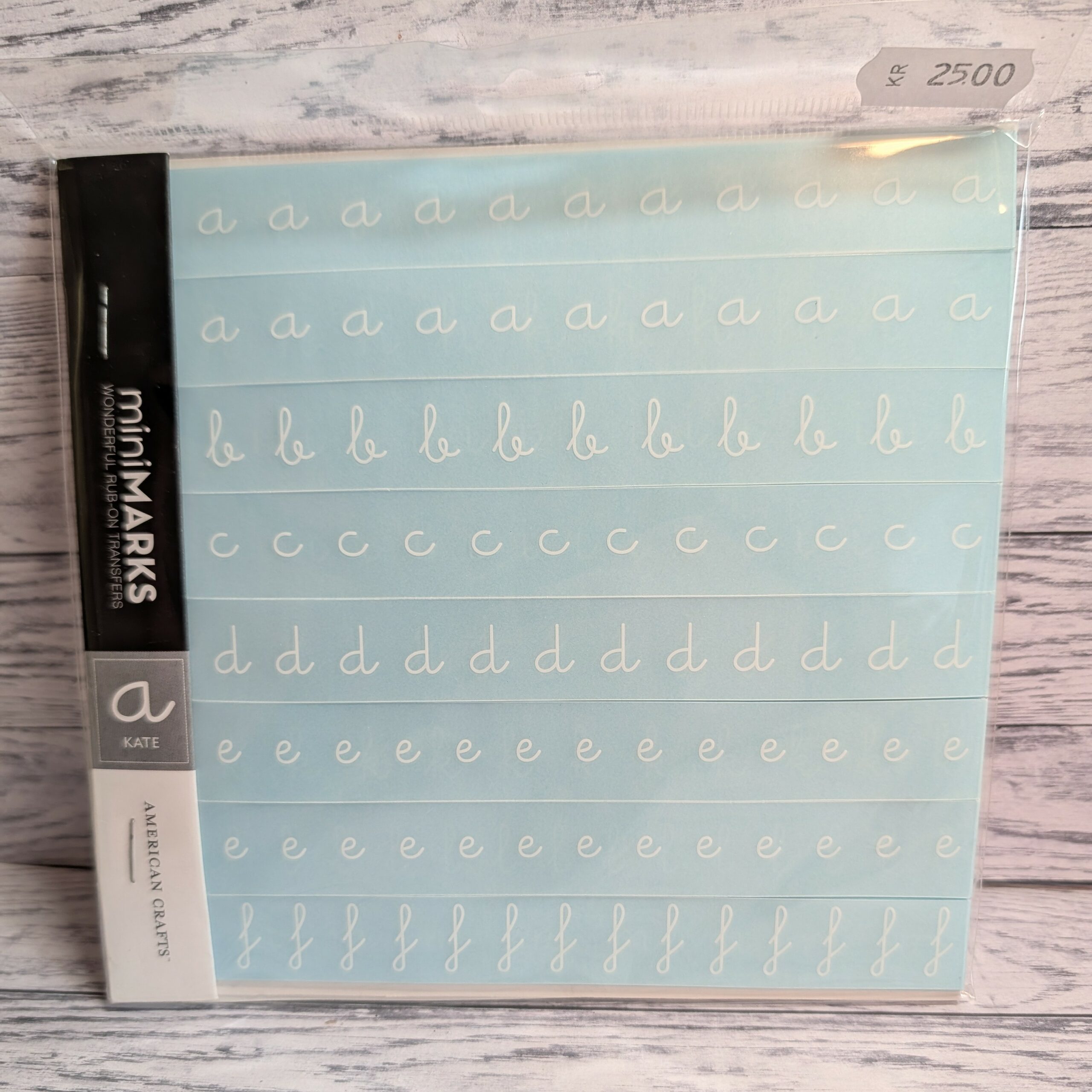 Rub Ons Retro, Alphabet Kate, White