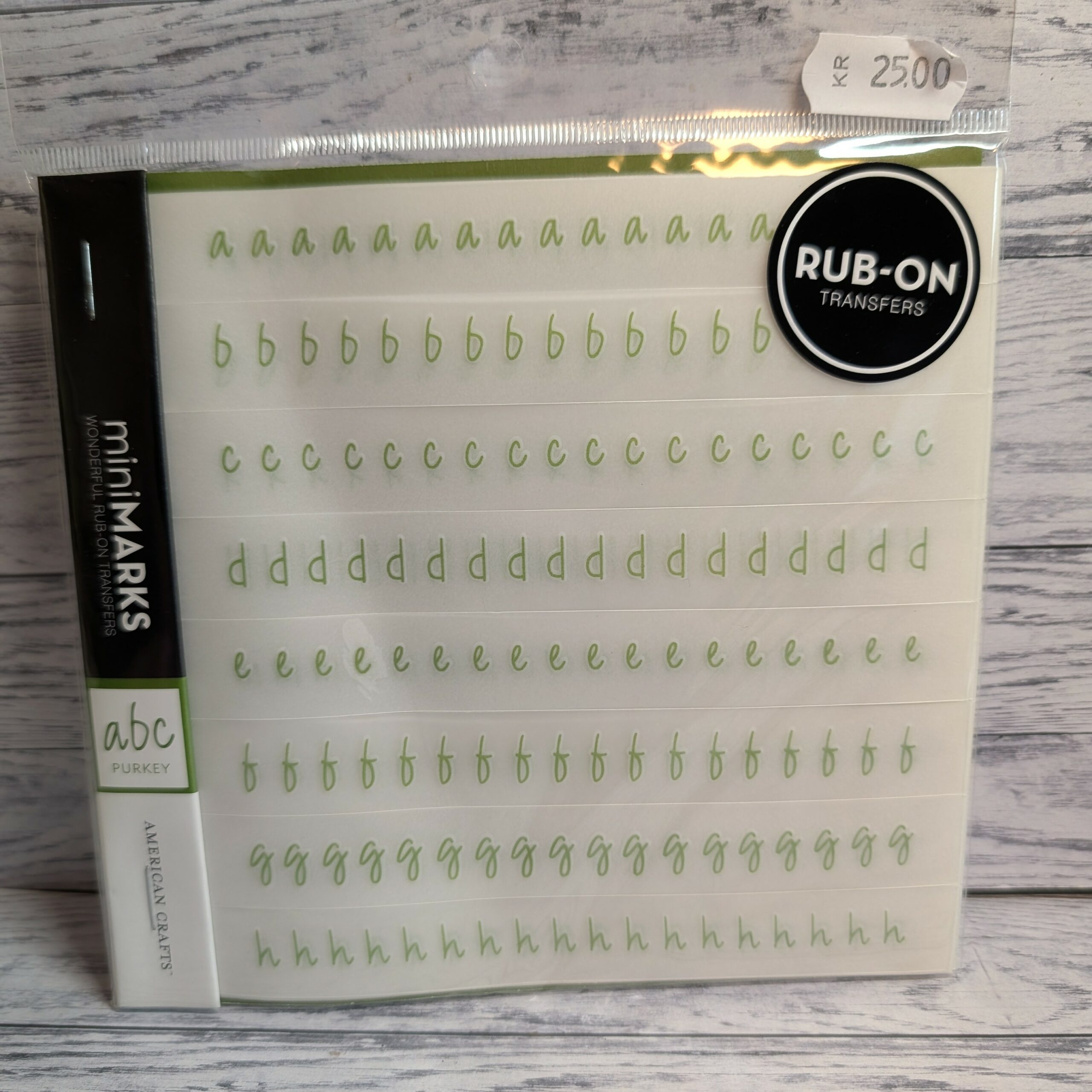 Rub Ons Retro, Purkey, Green