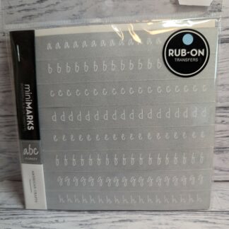 Rub Ons Retro, Alphabet Purkey, White