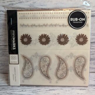 Rub Ons Retro, Flourishes, Brown
