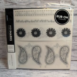 Rub Ons Retro, Flourishes, Black