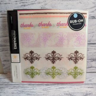 Rub Ons Retro, Sayings, Orange/Pink