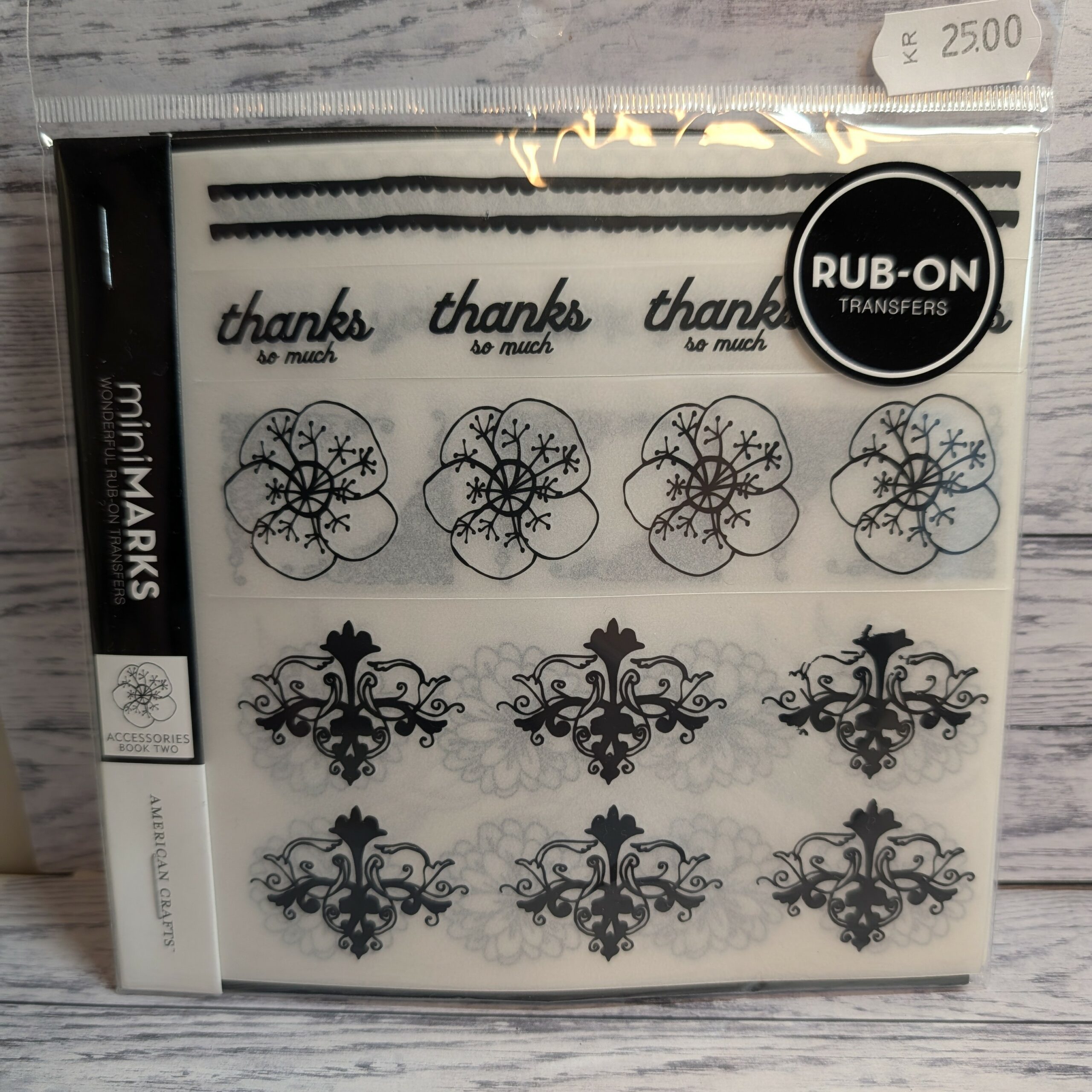 Rub On Retro, Sayings, Black